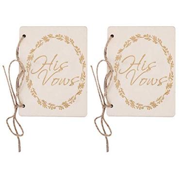 Imagem de 2 folhetos de festa de cerimônia de casamento,Livro de votos de casamento, livretos de votos para ele e para ela para presentes de chá de noiva de casamento (1)