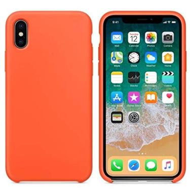 Imagem de Capinha para iphone 11 pro max xs max xr x casos para apple iphone 7 8 6 6 s plus logo case com caixa de varejo, laranja picante, para iphone 11