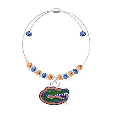Imagem de Match-Up Promotions NCAA Florida Gators Pulseira bracelete ajustável de dois tons com contas