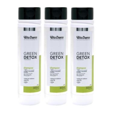 Imagem de Vita Derm Green Detox Shampoo - 400ml - 3 Unidades