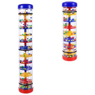 Imagem de TOYANDONA 2 Unidades Percussão Pau De Chuva Brinquedo Agitador Infantil Bastões De Chuva Brinquedos Instrumentais De Música Fazedor De Chuva Mini Plástico Bebê Brinquedo Sonoro