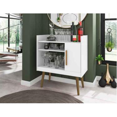 Imagem de Aparador Café II em Madeira Branco 1 Porta Móveis Bechara