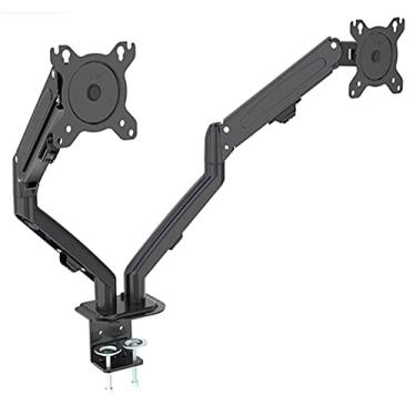 Imagem de Braço do Monitor Stand Dual Monitor - Altura Ajustável Gás Spring Monitor de Braço Duplo Montagem de Montagem de Montagem Cabe duas telas 13~27 ", cada braço sustenta até 15.4lbs Suportes para Monit