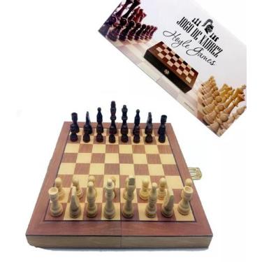 Jogo Xadrez Oficial Em Madeira Mdf 42 Cm - Junges