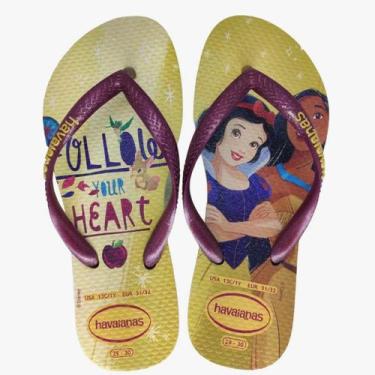 Imagem de Chinelo Havaianas Slim Kids Princess Dourado