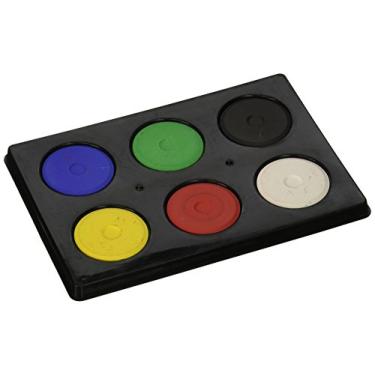 Imagem de Jack Richeson Conjunto de 6 cores de bolos Tempera em bandeja, mini