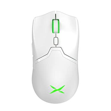 Imagem de DeLUX M800PRO Mouse Gamer sem Fio com Sensor PAW 3370, 19000DPI, 70g Leve, Bateria de 56 Horas, Conexão de Vários Dispositivos, Roda Codificadora TTC, 6 Botões Programáveis e Ajuste de LOD (Branco)