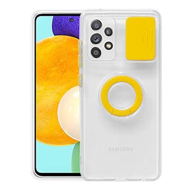 Imagem de Capa protetora de lente de câmera deslizante para samsung galaxy a12 a32 5g a52 a72 s21 plus s22 suporte de anel ultratransparente tampa traseira, t7, para samsung a33