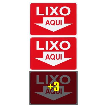 Imagem de Combo 6 Placas De Sinalização Lixo Aqui 30x20 Acesso - P-9 F9e
