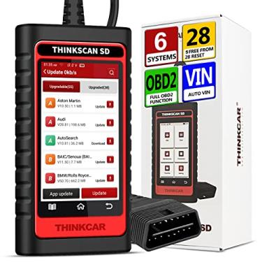 Imagem de THINKCAR Ferramenta de digitalização SD6 para motor TCM ABS SRS BCM IC OBD2 Scanner 5 grátis opcionais diagnóstico de carro com óleo Redefinir leitor automotivo AutoVIN WiFi Atualização vitalícia