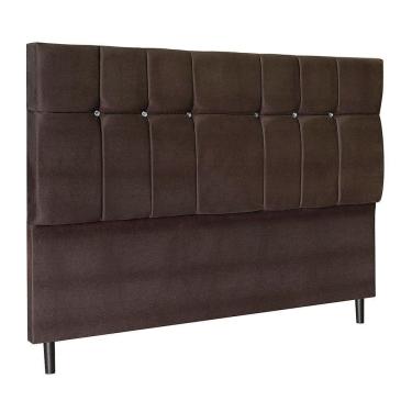 Imagem de Cabeceira Paris Para Cama Box Queen 164 Cm Suede Marrom
