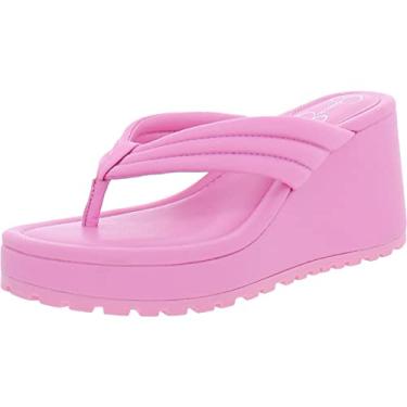 Imagem de Jessica Simpson Sandália feminina com salto plataforma, Bubblegum/rosa, 37