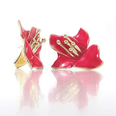 Imagem de Brinco Feminino Banhado Ouro 18k e Antialérgico Semijoia Esmaltado