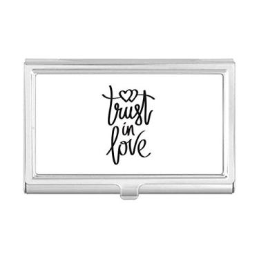 Imagem de Porta-cartões com citação Trust in Love