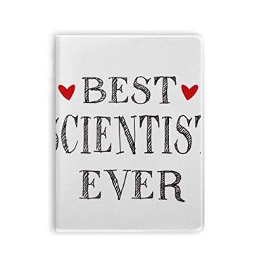 Imagem de Best scientist ever Citação Caderno Profissional Capa de Goma Diário Capa Macia Diário