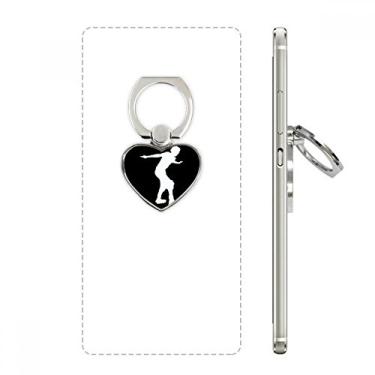 Imagem de Suporte de anel de telefone preto para patinação esportiva suporte universal