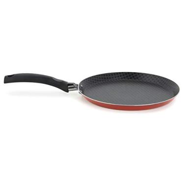 Imagem de Multiflon Crepeira Panquequeira Aluminio Antiaderente 22 Centímetros Vermelho Gourmet Resistente Durável e Saudável
