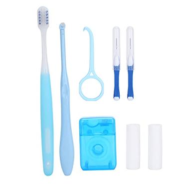 Imagem de Kit Portátil Para Cuidados Bucais, Escova Para Limpeza De Aparelhos Dentários, Escova Interdental, Ferramentas De Cera Ortodôntica