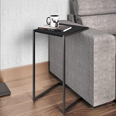 Imagem de Mesa Lateral Industrial Artesano Preto/Preto