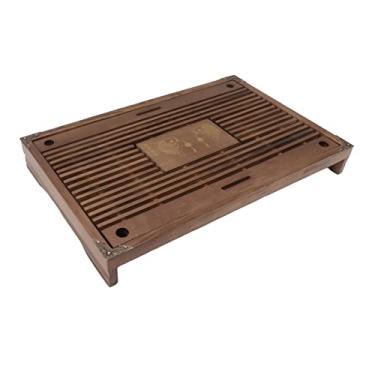 Imagem de Bandeja de chá para Armazenamento de água Bandeja Resistente para Servir chá para Restaurante Dreno de Madeira de Plástico (Tipo B)