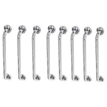 Imagem de Alça de Apoio Inox Barra 60cm Kit 8 Unidades Acessibilidade Criança Idoso Anti Queda Segurança Box Banheiro Suporte Resistente