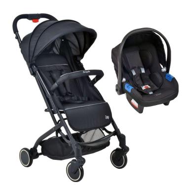Imagem de Travel System Burigotto Carrinho de Bebê Zap Preto com Bebê Conforto Touring X Preto