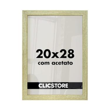 Imagem de kit 2 Moldura 20X28 Quadro Acetato Poster Diplomas Porta Retrato Foto Certificado Fotografia Parede Madeira Cartazes MDF