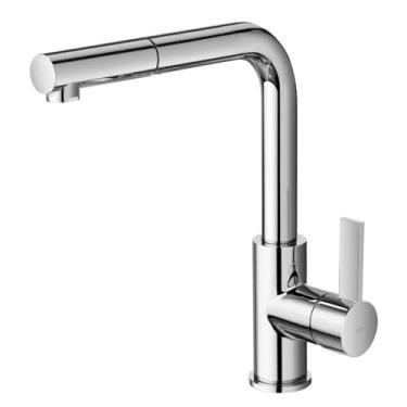 Imagem de Torneira Monocomando Gourmet de Cozinha Chipre Bela Metais Prata