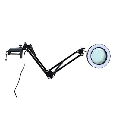 Imagem de ZEZEFUFU Suporte de lâmpada ajustável LED USB Clip On Reading Book Light 5X lupa lâmpada LED proteção ocular