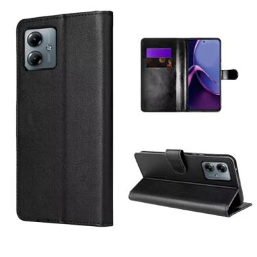 Imagem de Capa Capinha Carteira Preta Com Porta Cartão Compatível Com Moto G54 5G - (Hard Glass Store)