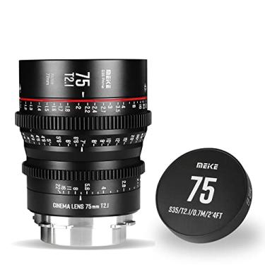 Imagem de MEKE Lente de cinema de foco manual T2.1 Super 35 Prime de 75 mm para câmera Cine PL-Mount compatível com C700 PL, ARRI Amira, Alexa Mini etc.