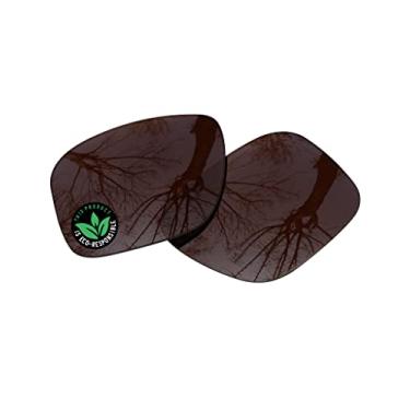 Imagem de Raydi Lentes de substituição de policarbonato para óculos de sol Oakley Holbrook XL OO9417 – Marrom âmbar – Polarizadas