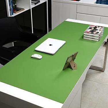 Imagem de Mouse pad antiderrapante multifuncional ergonômico para mesa de jogos para teclado e mouse, almofada grande de couro PU, mouse pad expandido - verde 70 x 45 cm (28 x 18 polegadas)