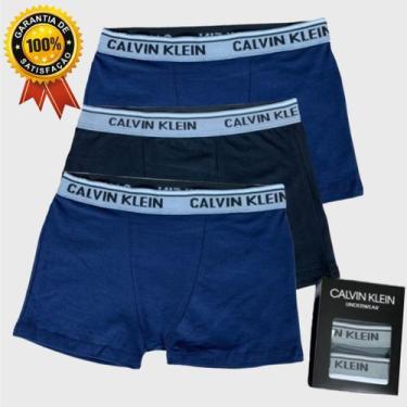Imagem de Kit Cueca Calvin Kiein Kit 3 Peças Boxer Original Masculino - Calvin B