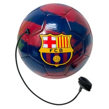 Imagem de Icon Sports Bola de treinamento Barcelona tamanho 4, bola de treinamento solo licenciada Barcelona Kick Throw #4