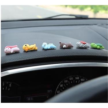 Imagem de Borrllkeer 6 pacotes de enfeites de painel de carro decorações bonito escalada animais acessórios de carro - acessórios de cabine, decoração de interiores, melhor presente, acessórios de escritório,