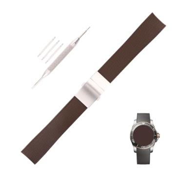 Imagem de Topuly Pulseira de Resina de 21 mm para Longines Master Conquest HydroConquest, Acessório Unissex em Marrom Café