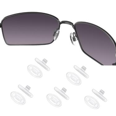 Imagem de OOWLIT 5 pares de protetores de nariz transparentes compatíveis com Oakley Whisker/Crosshair 1.0/2.0 OO4044/Wiretap OO4071/Crosshair S/Square Wire OO4075