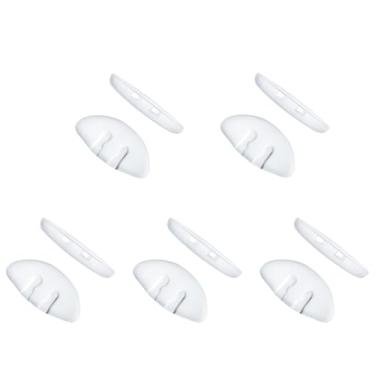 Imagem de OOWLIT 5 pares de protetores de nariz transparentes e macios antiderrapantes para óculos Oakley armação de óculos de sol 15 mm x 7 mm x 2 mm