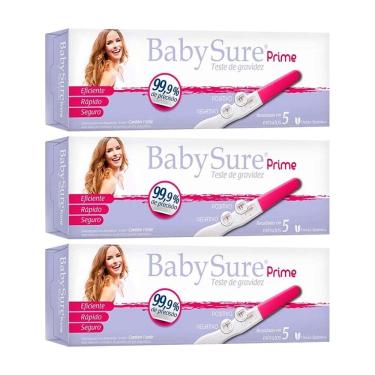 Imagem de Kit 3 und Baby Sure Caneta Teste Gravidez