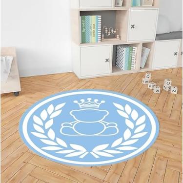 Imagem de Tapete Decorativo Para Quarto de Bebê - Urso Azul