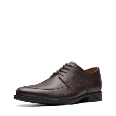 Imagem de Clarks Avental Oxford masculino Whiddon, Marrom escuro polido, 38