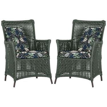 Imagem de Poltronas Igapó Alumínio Micro Pintura Marrom Corda Náutica Estofado 1