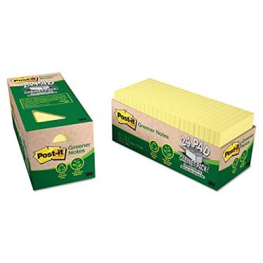 Imagem de Post-it ; Pacote De Gabinete Greener Notes, 3 Pol X 3 Pol, Amarelo Canário