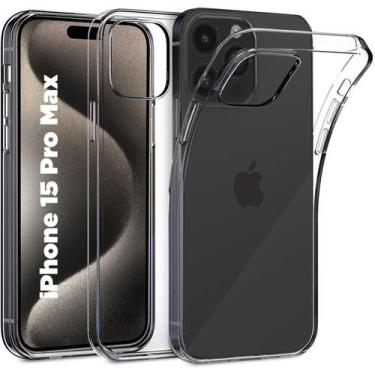 Imagem de Capa Capinha Transparente Fina Para iPhone 15 Plus Pro Max - Danet, Tr
