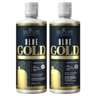 Imagem de Salvatore Blue Gold Escova Progressiva Italiana (2 X 500 ml)