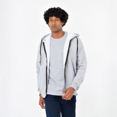 Imagem de Blusa Moletom Grosso C/ Touca e de Zipper C/ 40% De Desconto - Estilo 
