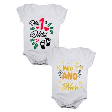 Imagem de Kit com 2 Bodies de Bebê Natal e Ano Novo