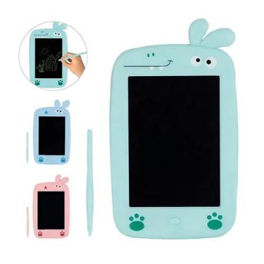 Imagem de Tablet Lousa Mágica Lcd Desenho Infantil 29 Cm Bichos Verde - Zein Imp