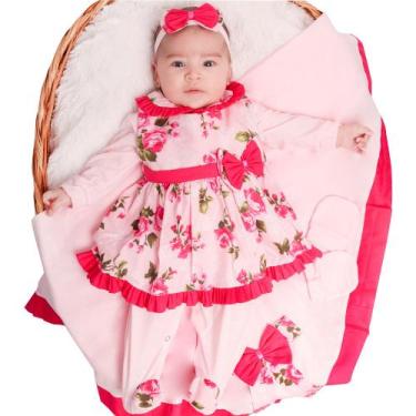 Imagem de Saída de Maternidade Menina Conjunto Roupa Para Bebê Lindinha Floral P